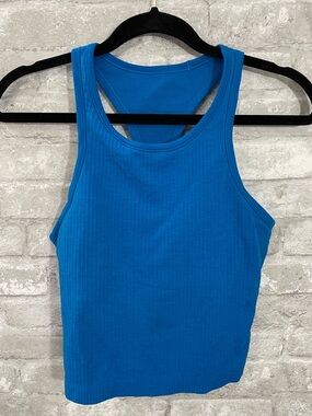 lululemon athletica Bright Blue Ribbed Racerback Tank